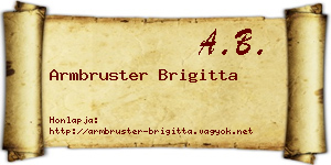 Armbruster Brigitta névjegykártya