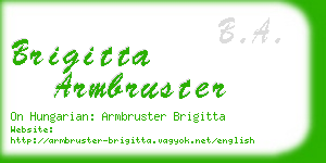 brigitta armbruster business card